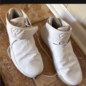 Jordan Men’s All-White Athletic High-Top Sneakers